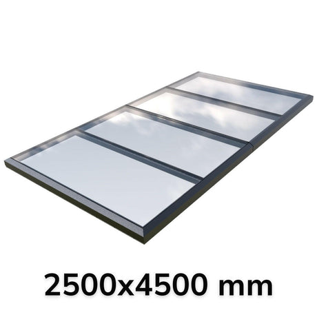 2500 x 4500 mm Fixed Glass Link Modular Skylight (2 Fixed 0 Opening).