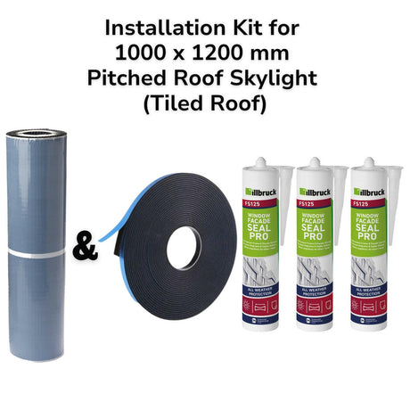 1000 x 1200 mm Pitched Roof Skylight (Tiled Roof) Installation Kit.