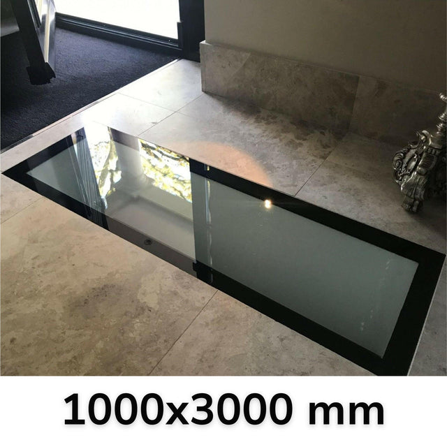 1000 x 3000 mm Frameless Walk-on Skylight.