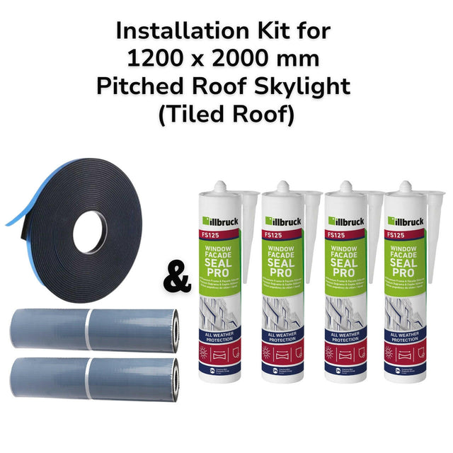 1200 x 2000 mm Pitched Roof Skylight (Tiled Roof) Installation Kit.