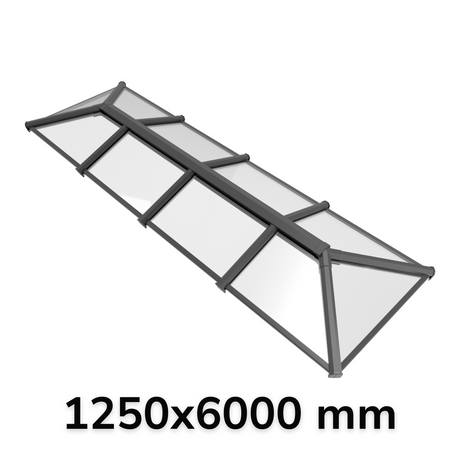 1250 x 6000 mm Stratus Aluminium Roof Lantern Style 6 (Traditional).