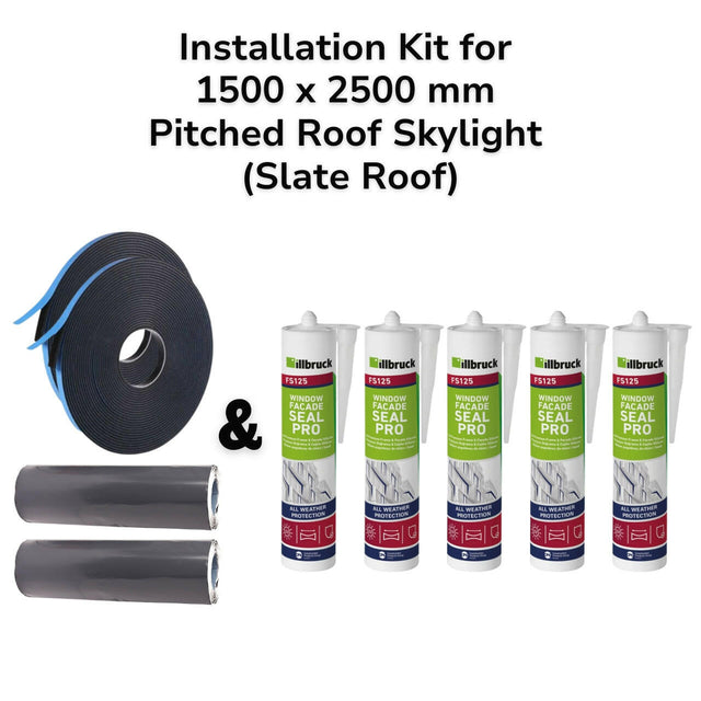 1500 x 2500 mm Pitched Roof Skylight (Slate Roof) Installation Kit.