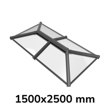 1500 x 2500 mm Stratus Aluminium Roof Lantern Style 2 (Traditional).
