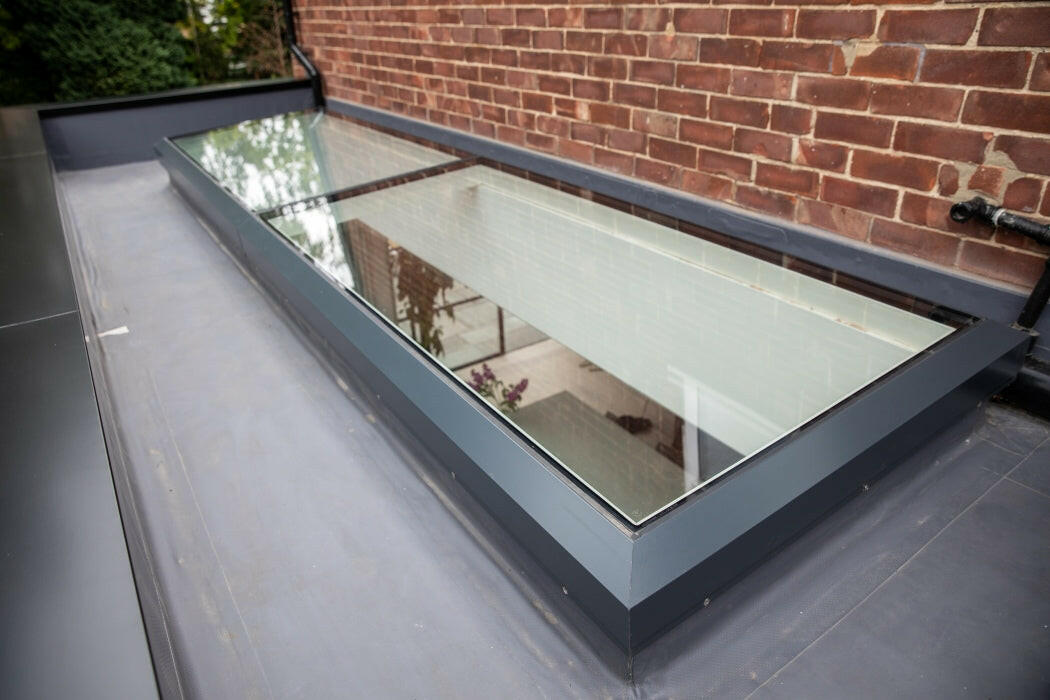 2500 x 5000 mm Fixed Glass Link Modular Skylight (3 Fixed 0 Opening).