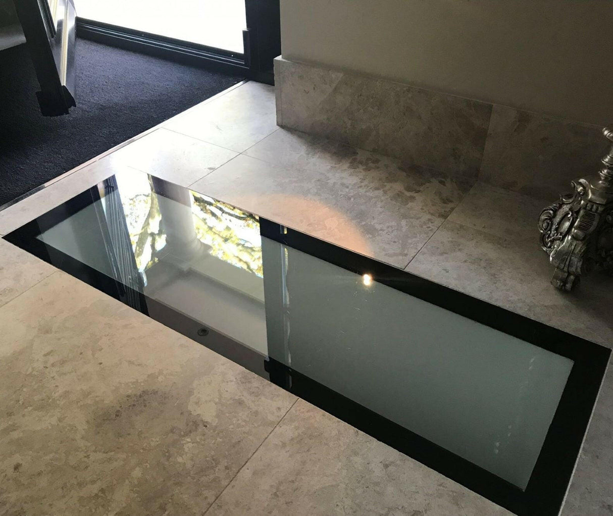 800 x 1500 mm Frameless Walk-on Skylight.