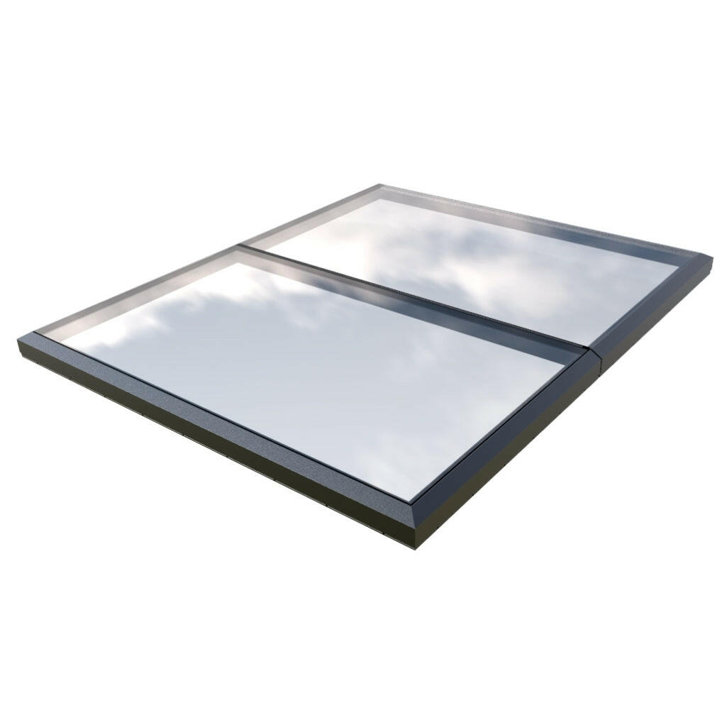 2500 x 3000 mm Fixed Glass Link Modular Skylight (2 Fixed 0 Opening).