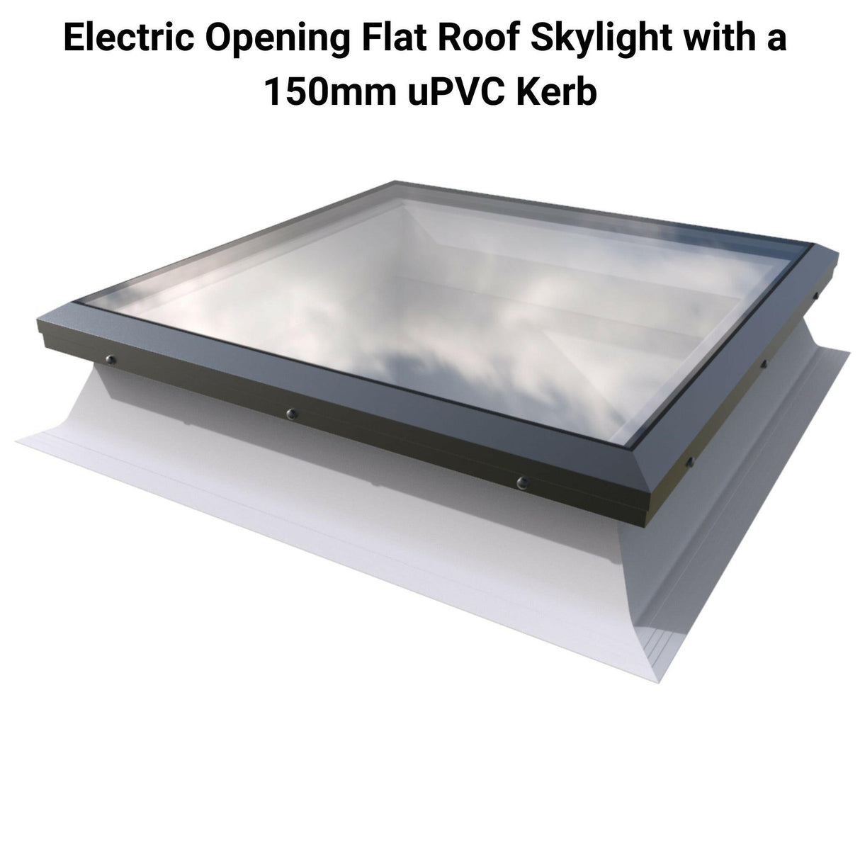 1000 x 1000 mm Brett Martin Electric Opening Flat Roof Skylight.