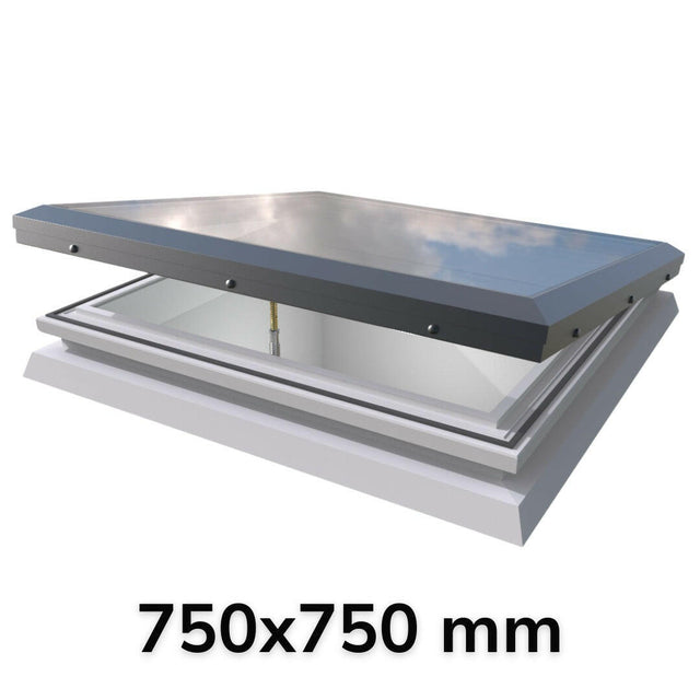 750 x 750 mm Brett Martin Manual Opening Flat Roof Skylight.