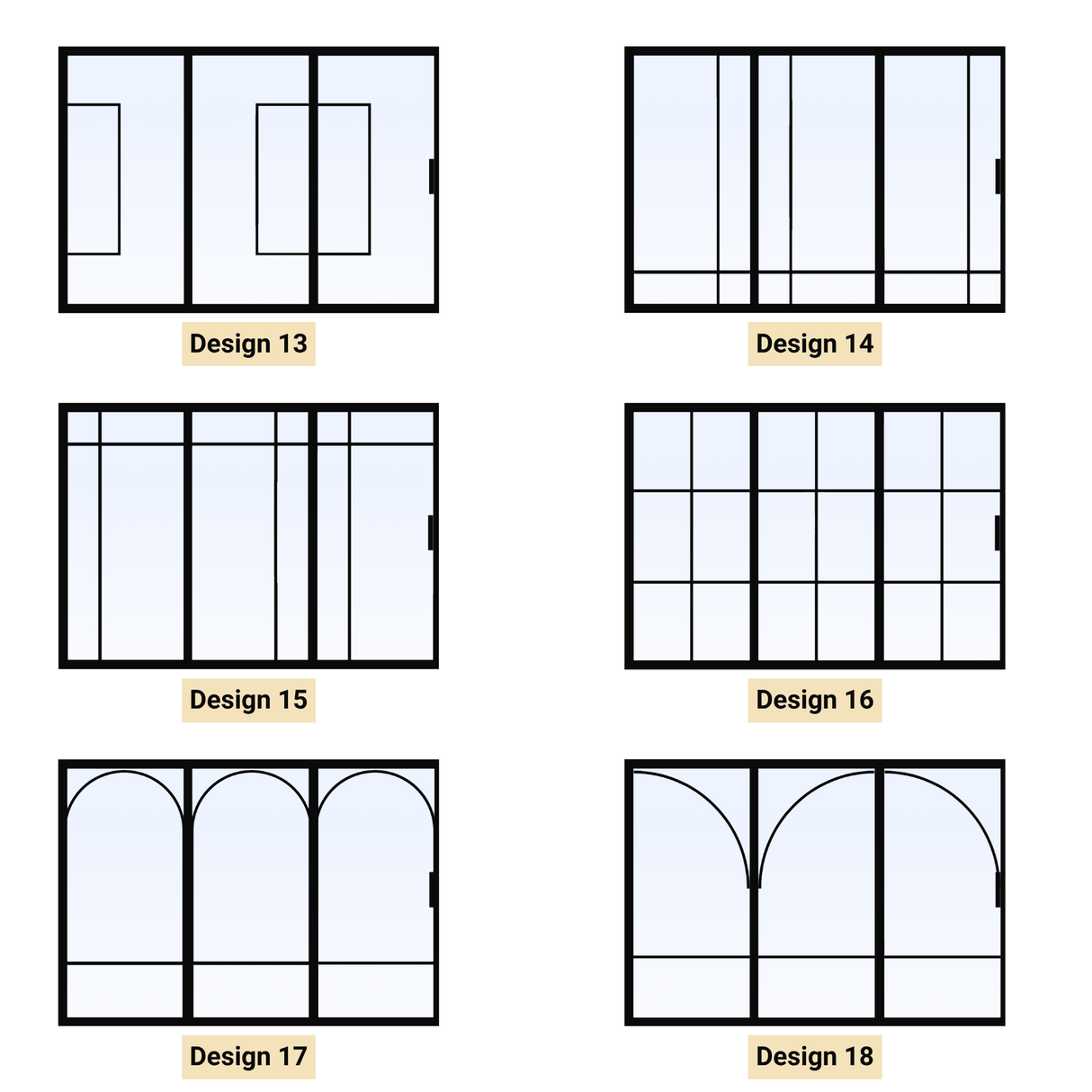 Custom Size 3 Panel Bi-Fold Steel Door
