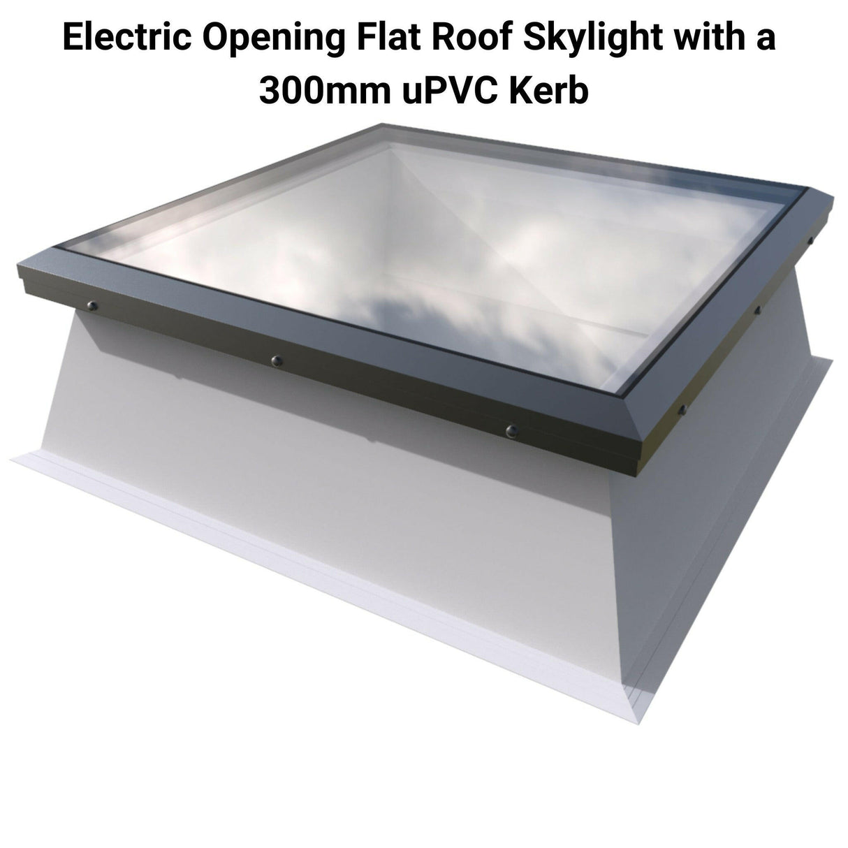 600 x 1200 mm Brett Martin Electric Opening Flat Roof Skylight.