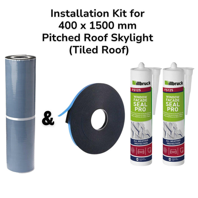 400 x 1500 mm Pitched Roof Skylight (Tiled Roof) Installation Kit.