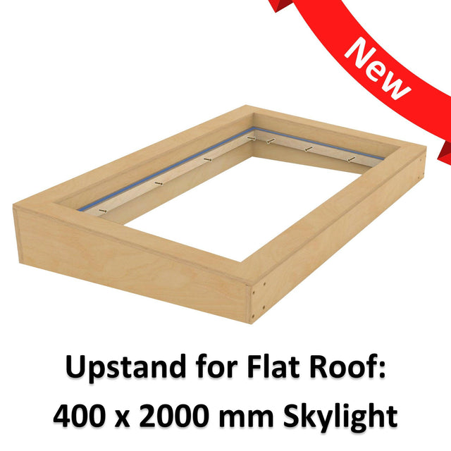 400 x 2000 mm Insulated Upstand for Flat Roof Skylight.