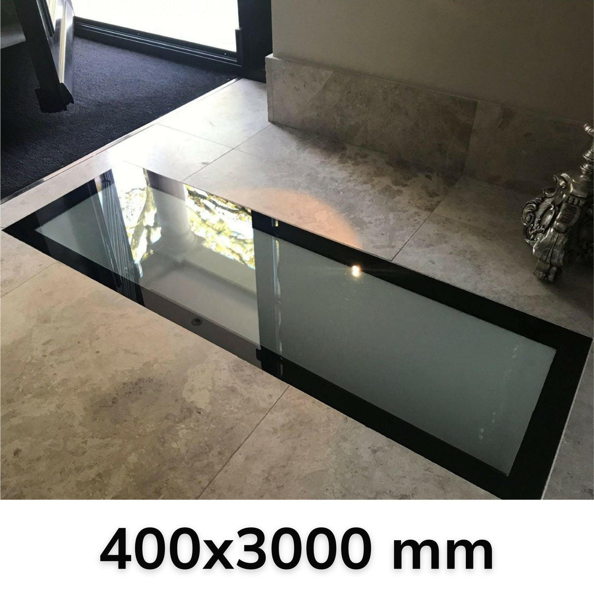 400 x 3000 mm Frameless Walk-on Skylight.