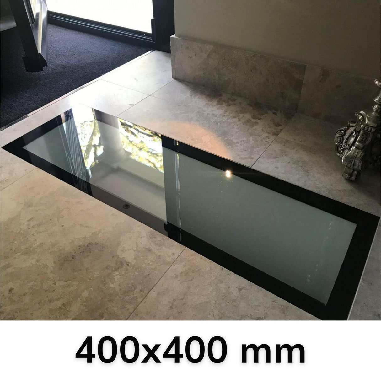 400 x 400 mm Frameless Walk-on Skylight.