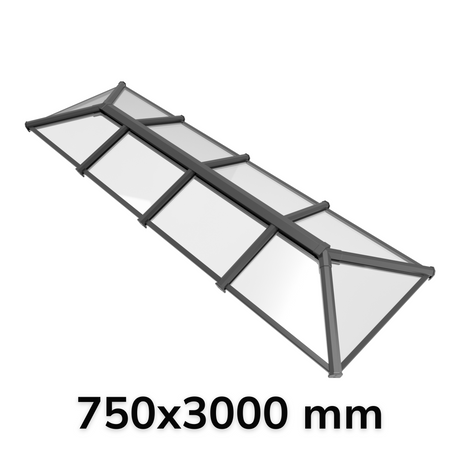 750 x 3000 mm Stratus Aluminium Roof Lantern Style 6 (Traditional).