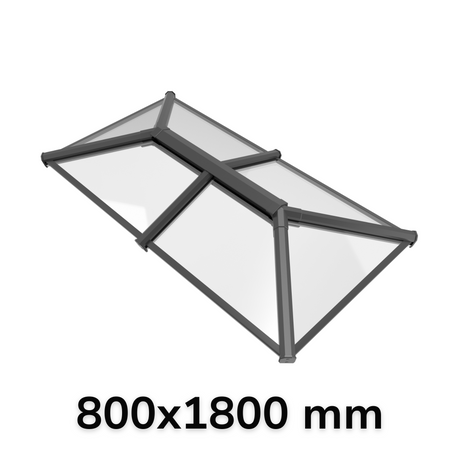 800 x 1800 mm Stratus Aluminium Roof Lantern Style 2 (Traditional).