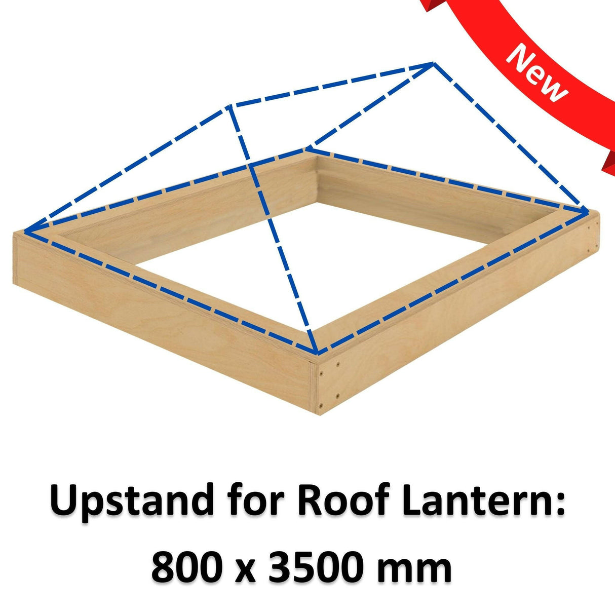 800 x 3500 mm Insulated Upstand for Roof Lantern.