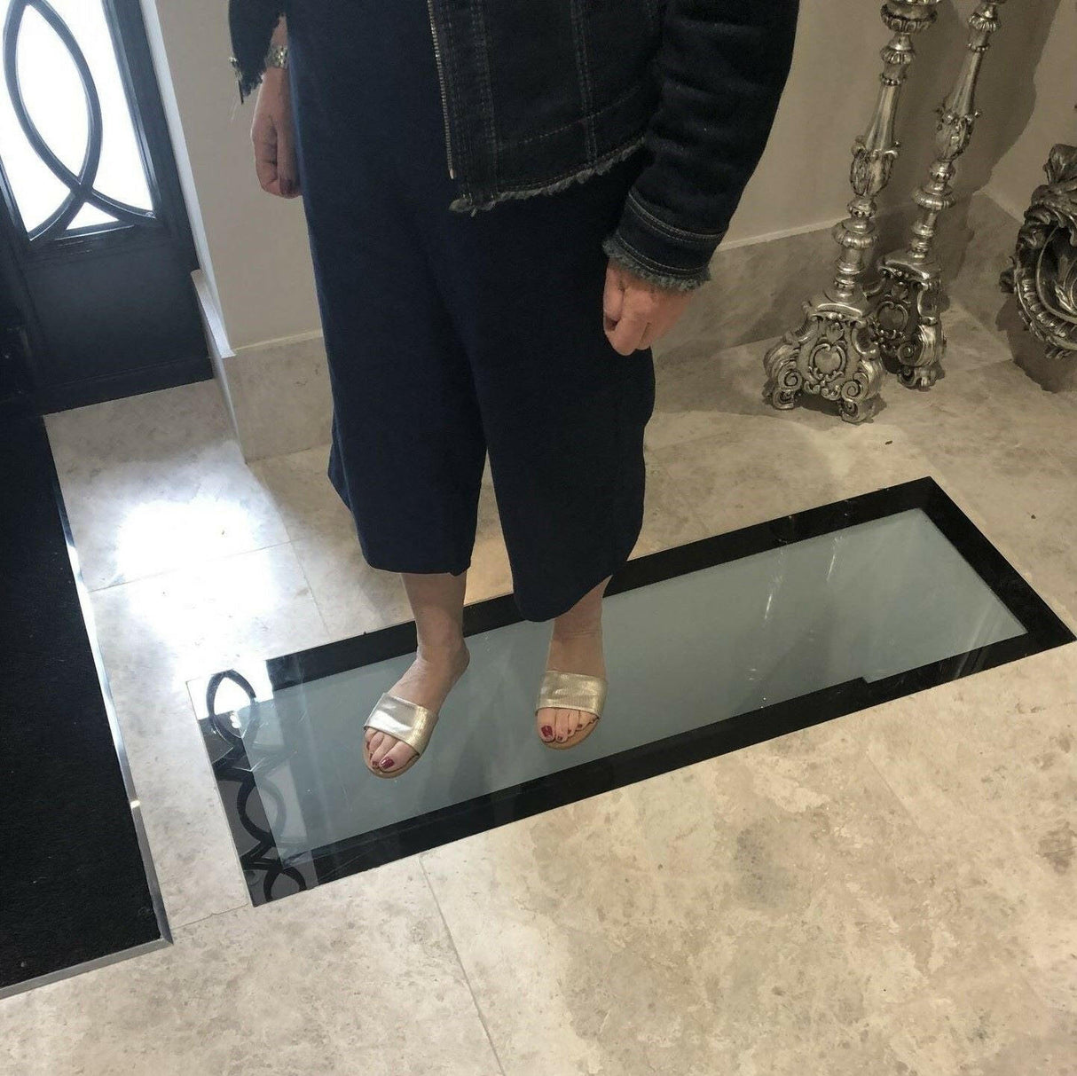 800 x 2000 mm Frameless Walk-on Skylight.