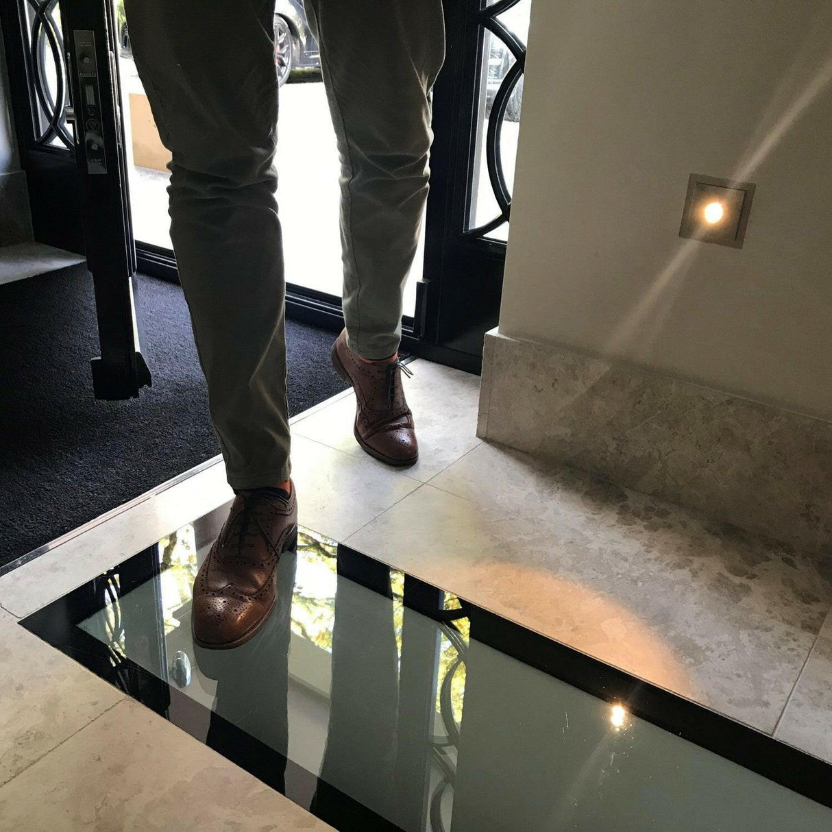 800 x 1200 mm Frameless Walk-on Skylight.