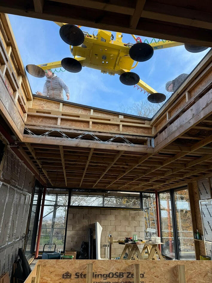 800 x 1500 mm LD Frameless Triple Glazed Flat Roof Skylight.