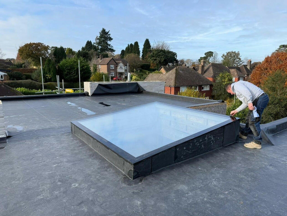 1000 x 1000 mm LD Frameless Triple Glazed Flat Roof Skylight.