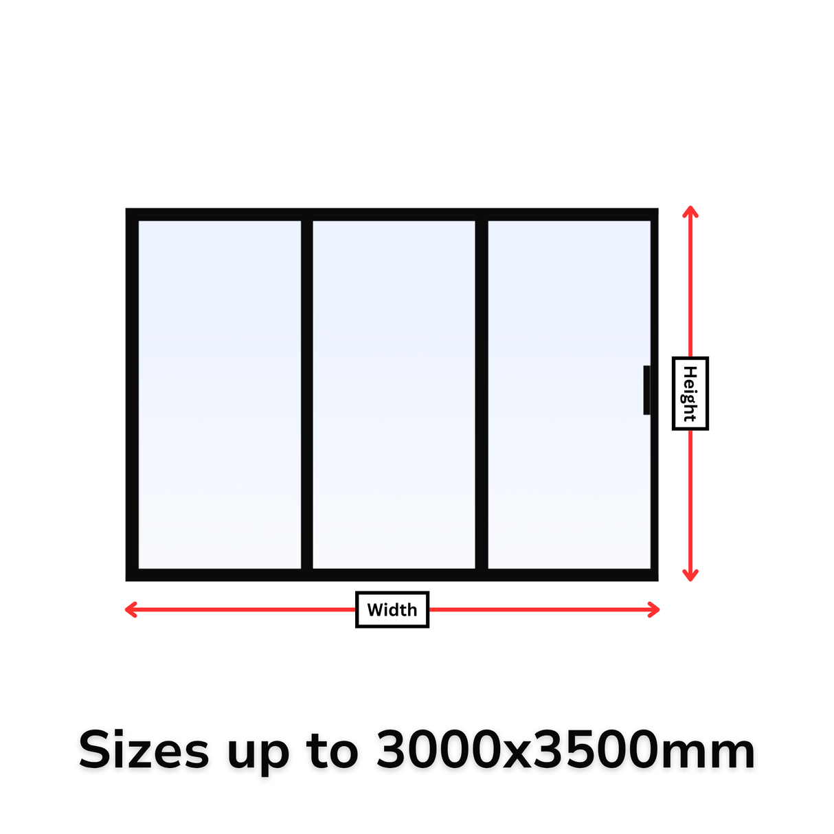 Custom Size 3 Panel Bi-Fold Steel Door