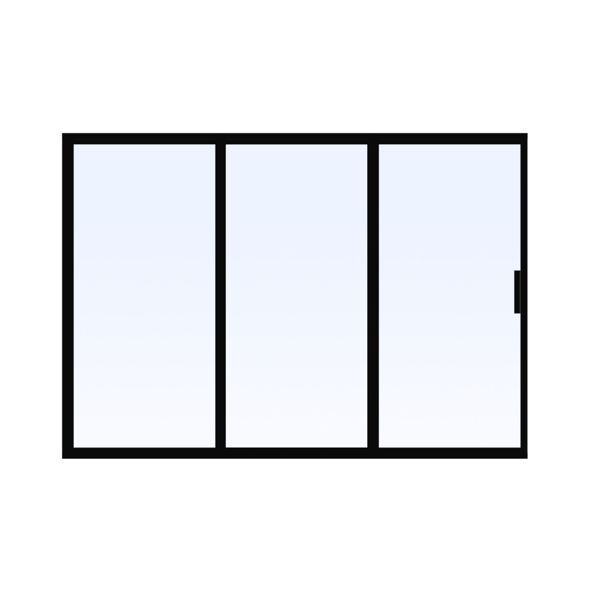 Custom Size 3 Panel Bi-Fold Steel Door