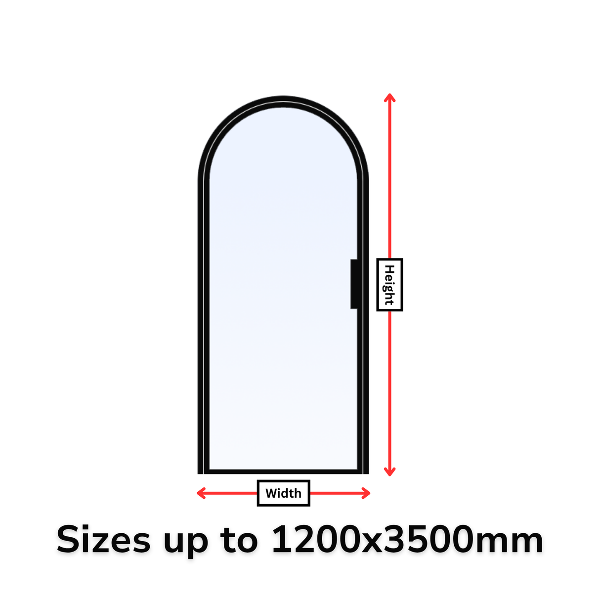 Custom Size Single Arched Steel Door
