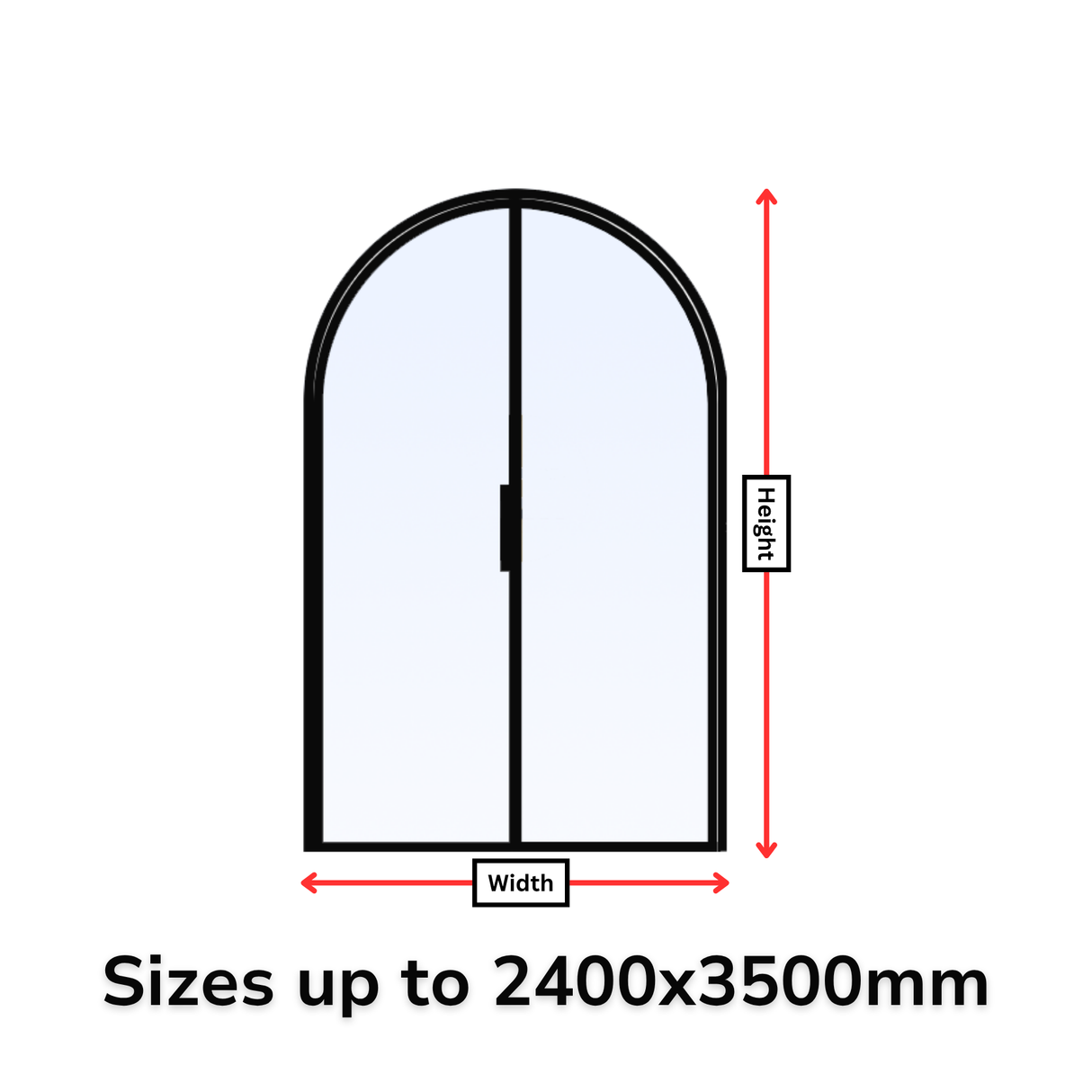 Custom Size Double Arched Steel Door