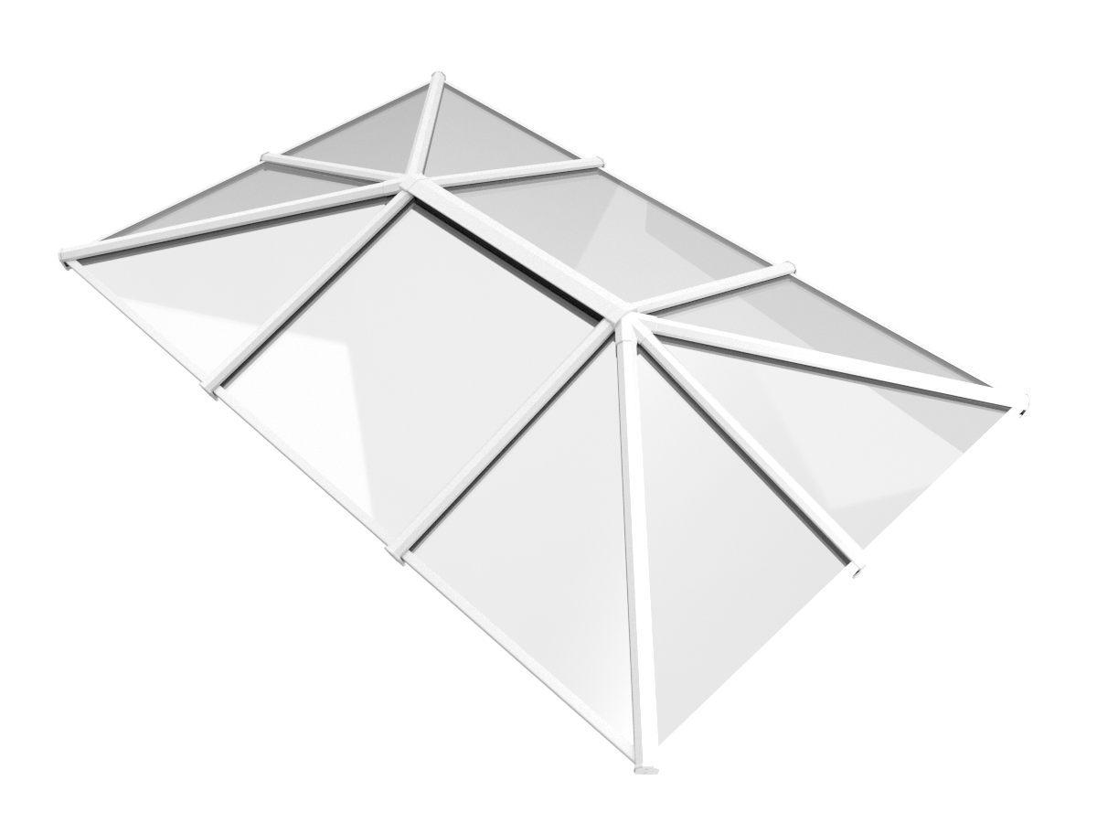 1200 x 4500 mm Stratus Aluminium Roof Lantern Style 5 (Traditional).