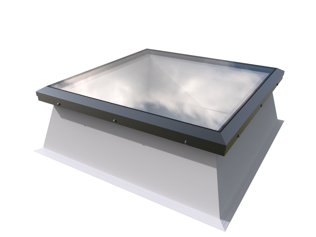 750 x 750 mm Brett Martin Manual Opening Flat Roof Skylight.