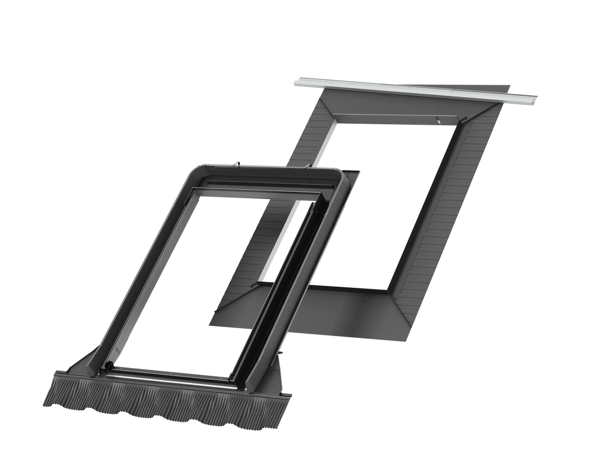 78x98 cm VELUX Pro EDW MK04 1000 Tile Flashing with Insulation | Grey Aluminium Finish.