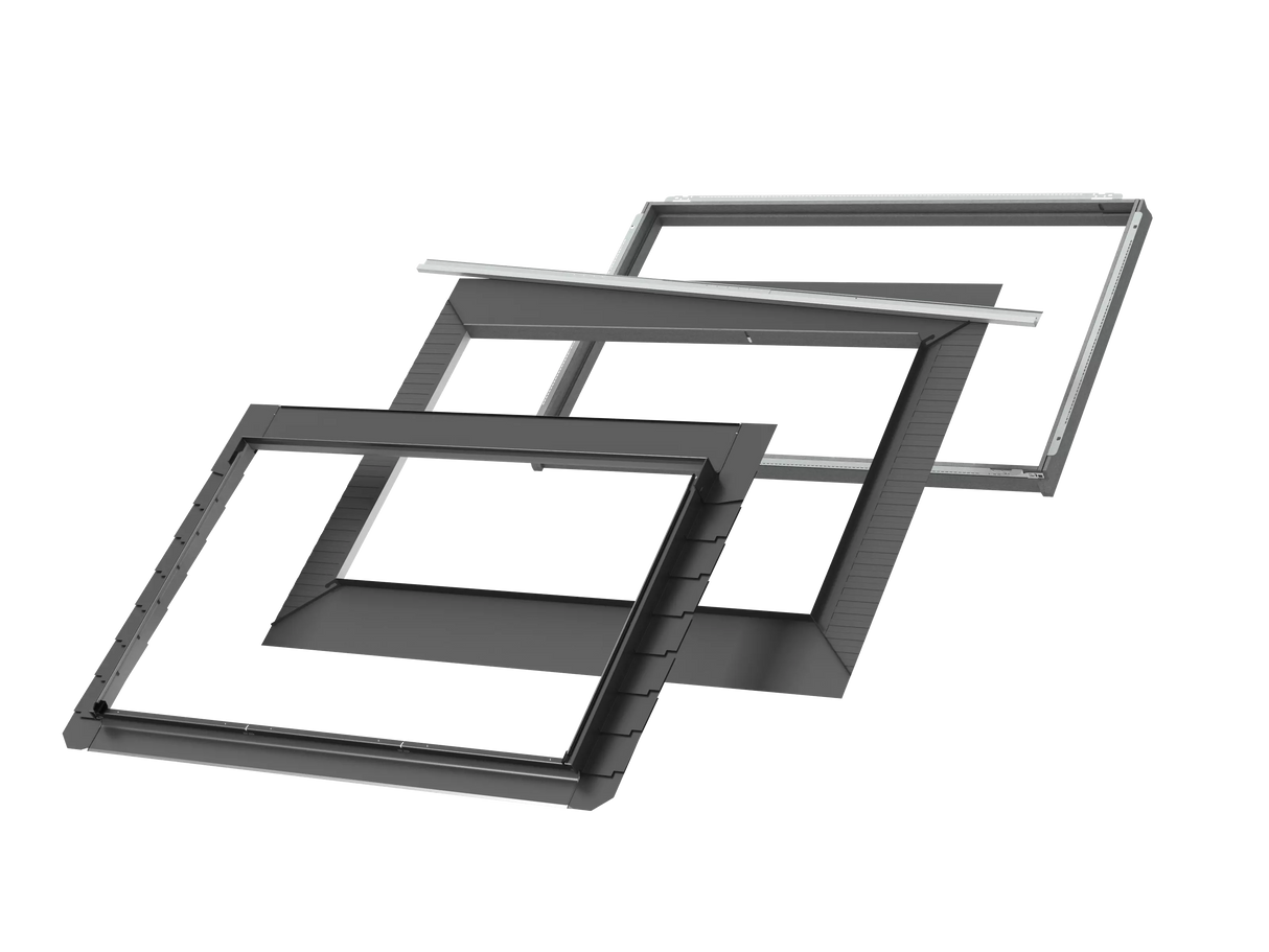 188x140 cm VELUX Pro+ EDLS FFKF08 2000 Leisteen lood met isolatie | Grijze aluminium afwerking