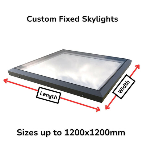 Brett Martin Custom Size Fixed Flat Roof Skylight.