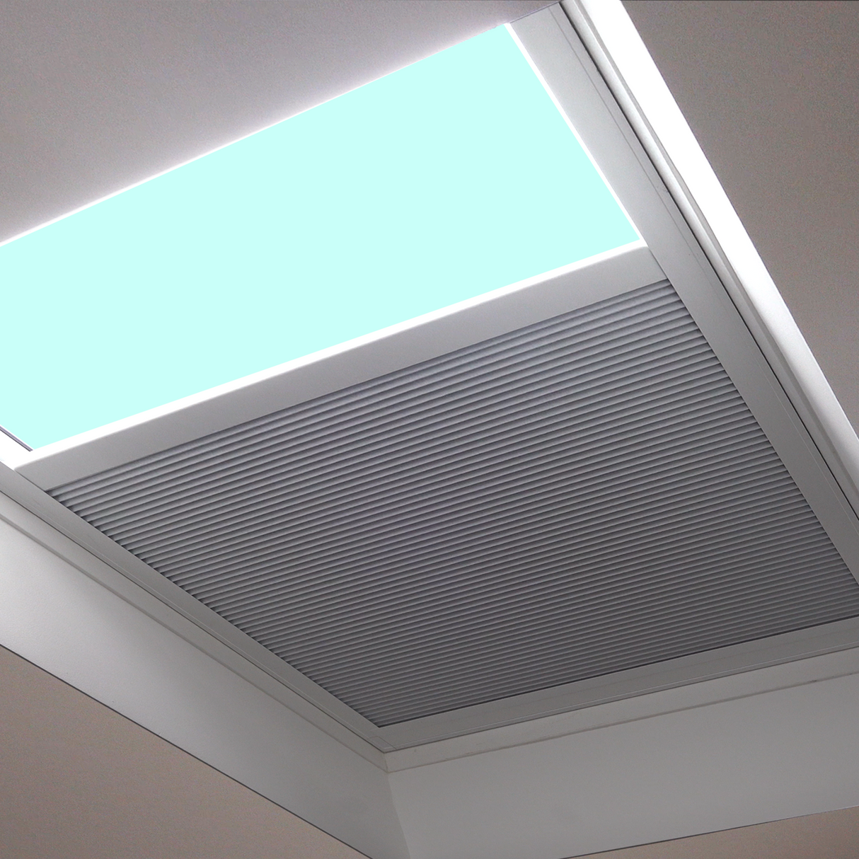 Custom Oversized Dual Motor Electric Blinds for Flat & Pitched Roof Skylights.