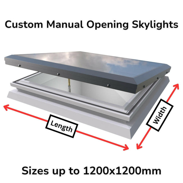 Brett Martin Custom Size Manual Opening Skylight.