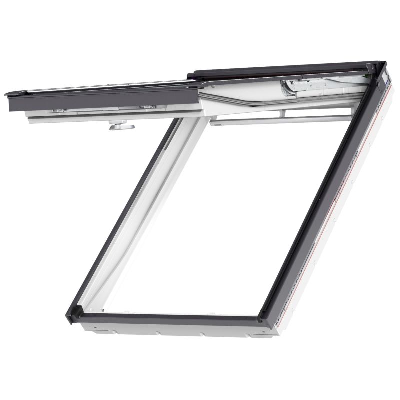 66x118 cm VELUX GPU FK06 0066 Handmatig uitzetbaar dakraam | Wit polyurethaan onderhoudsvrij | Driedubbel glas