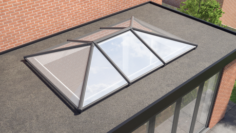 1500 x 4000 mm Stratus Aluminium Roof Lantern Style 3 (Traditional).