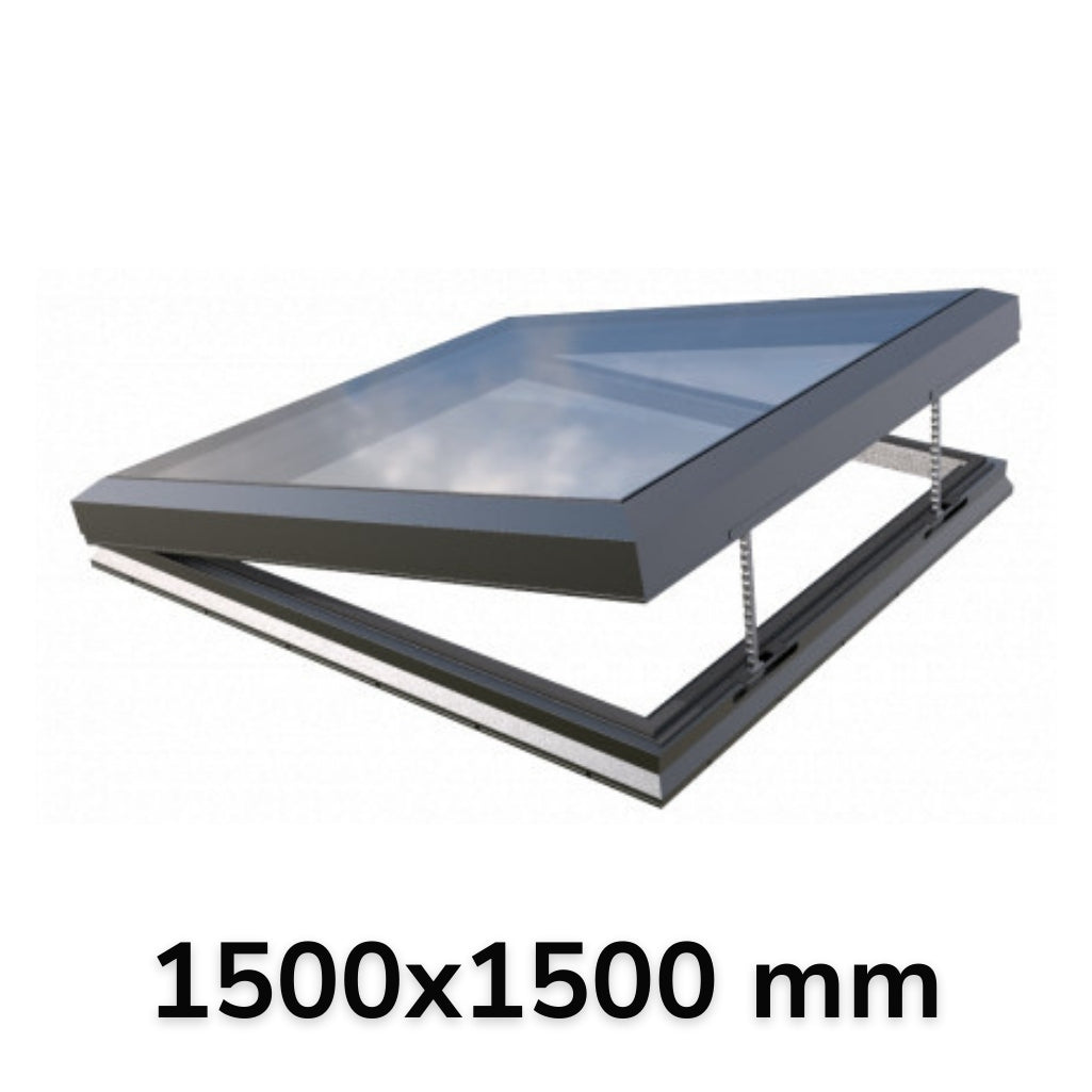 150 x 150 cm Elektrisch openend enkel modulair daklicht (Premium assortiment)