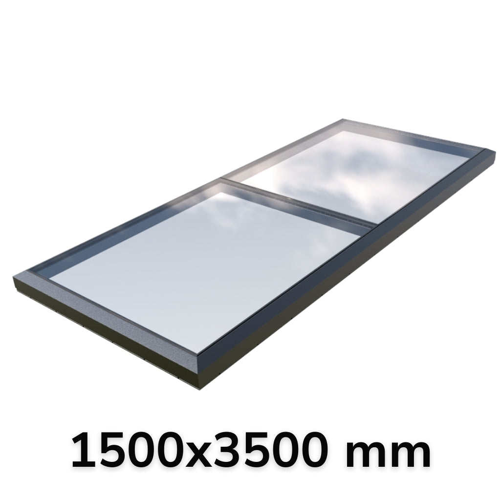 150 x 350 cm Vast modulair daklicht (1 vaste 0 openingen)