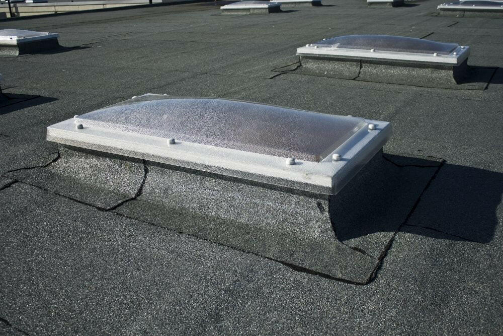 600 x 900 mm Polycarbonate Fixed Dome Rooflight by Mardome Trade.