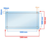 1300 x 1100 mm LD Toughened Laminated Glass Juliet Balcony.