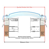 1350 x 1650 mm Smoke Vent Rooflight by Mardome.