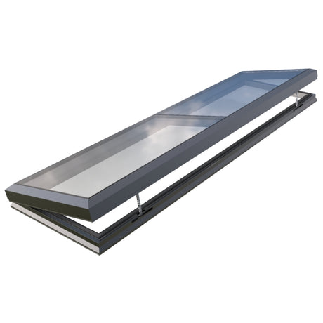 100 x 350 cm Modulaire daklicht met elektrische opening (0 vaste 1 opening)