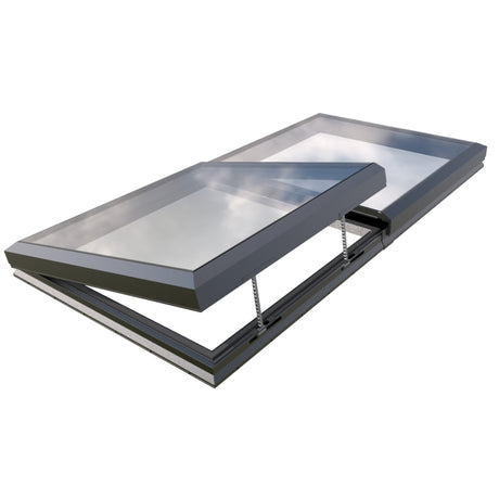 150 x 300 cm Modulaire daklicht met elektrische opening (1 vaste 1 opening)
