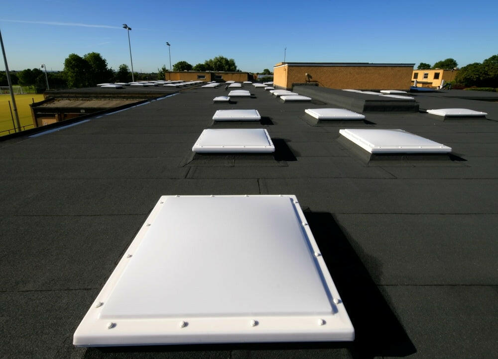450 x 450 mm Polycarbonate Fixed Dome Rooflight by Mardome Trade.