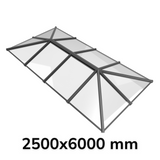 2500 x 6000 mm Stratus Aluminium Roof Lantern Style 7 (Traditional).
