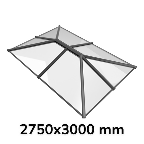 2750 x 3000 mm Stratus Aluminium Roof Lantern Style 4 (Traditional).
