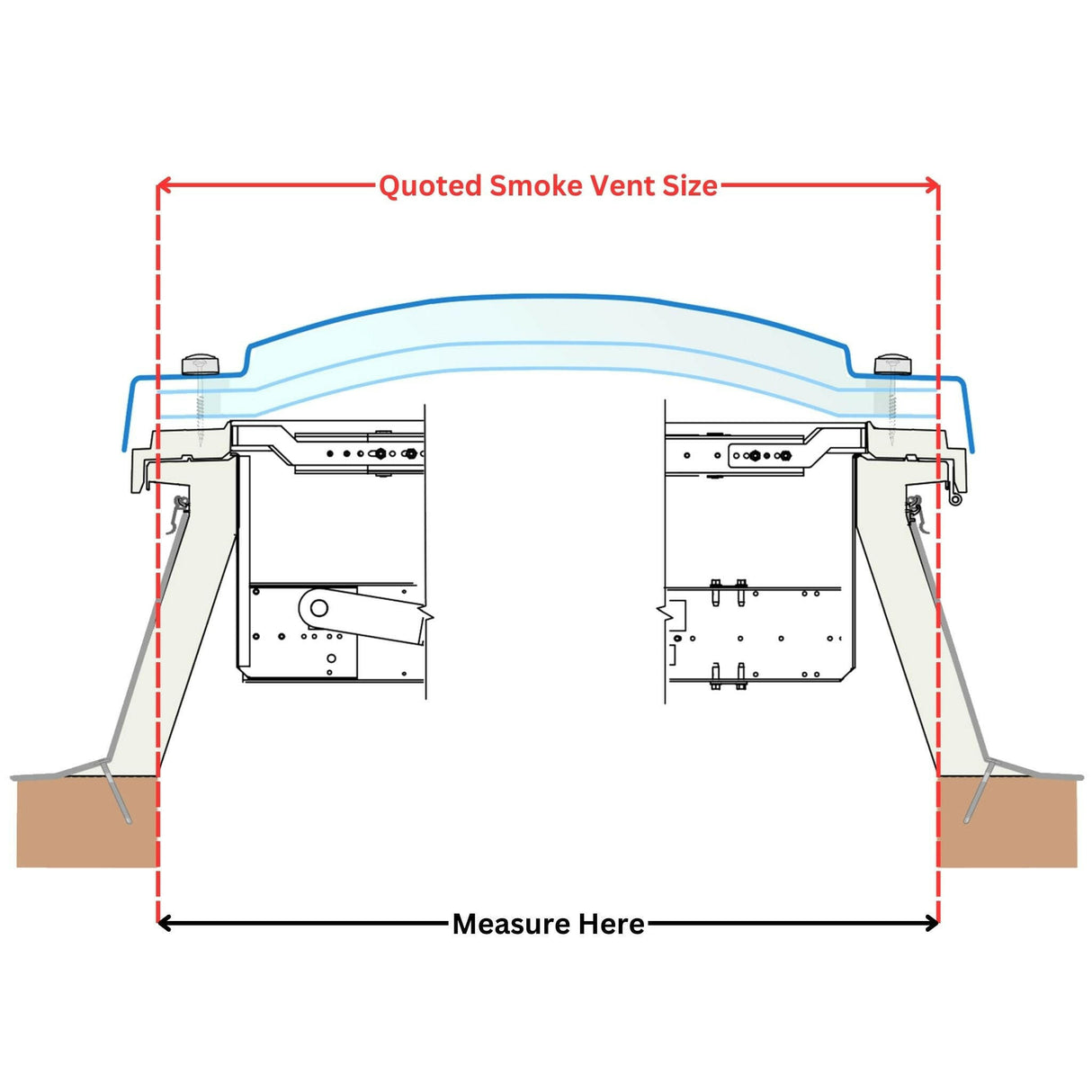 1350 x 1650 mm Smoke Vent Rooflight by Mardome.