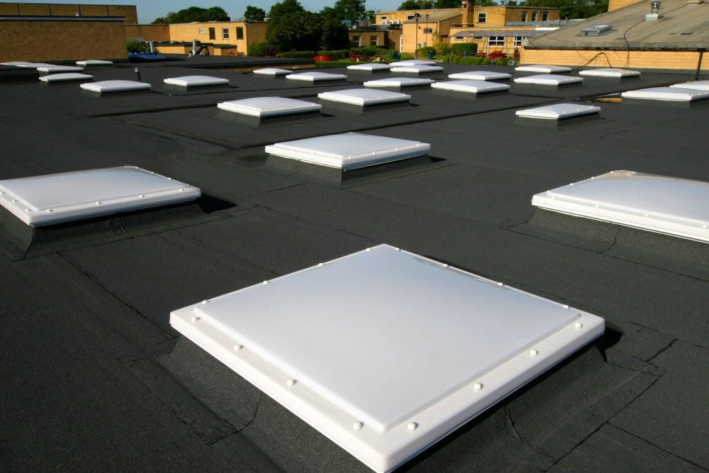 600 x 600 mm Polycarbonate Fixed Dome Rooflight by Mardome Trade.